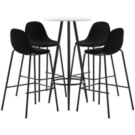 vidaXL 5-tlg. Bar-Set 5 Pz Stoff Schwarz
