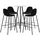 vidaXL 5-tlg. Bar-Set 5 Pz Stoff Schwarz