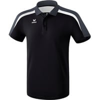 Erima Kinder Poloshirt Poloshirt, schwarz/weiß/dunkelgrau, 140,
