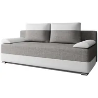 E-meubles Schlafsofa Grau, Weiß, Holz, 200x90x96 cm, Wohnzimmer Sofas