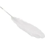 Brunnen Gänsefedern ca. 16 - 21 cm weiß 8 Stück