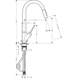 Hansgrohe Axor Starck Einhebelmischer 270 Ausziehbrause Brushed Nickel