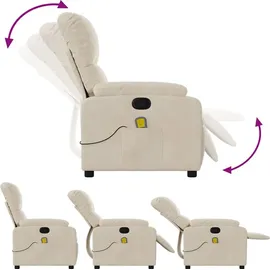 vidaXL Massagesessel Beige Mikrofasergewebe vidaXL