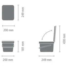 Brabantia Sort & Go Abfallbehälter 6 l fir green