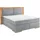 Home Affaire Boxspringbett HOME AFFAIRE "Cup", grau (light grau), B:230cm L:206cm, Bezug: Luxus-Microfaser (100% Polyester);Bezug: Microfaser (100% Polyester), Komplettbetten, Boxspringbett, mit Massivholzrahmen, mit Topper, in 2 Härtegraden, in 3 Breiten