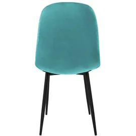 ML-Design 4er Set Petrol, Küchenstuhl mit Samtbezug