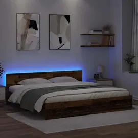 vidaXL Bettrahmen mit Kopfteil Altholz 180 x 200 cm Holzwerkstoff
