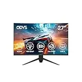 ODYS Q27 PRO-X - Curved Gaming Monitor 27 Zoll (69 cm), 180 Hz, WQHD (2.560x1.440 px), 1 ms Reaktionszeit (MPRT), HDR, 1500R, FreeSync/G-Sync kompatibel, Eye Care, HDMI, Display Port, 3,5mm Audio