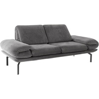 Domo Collection 2-Sitzer »New York«, wahlweise mit Armlehnen- und Rückenfunktion, mit Winkelfuß aus Metall grau