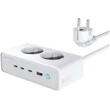 4smarts Desk Charger GaN 65W mit AC-Steckdosen, weiß