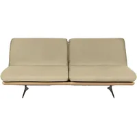 Dieter Knoll Schlafsofa Palermo, Beige, Holz, Leder, Echtleder, Eiche, massiv, Uni, 2-Sitzer, 204x92x90 cm, Stoffauswahl, Schlafen auf Sitzhöhe, Rücken echt, Wohnzimmer, Sofas & Couches, Wohnlandschaften, Ledersofas