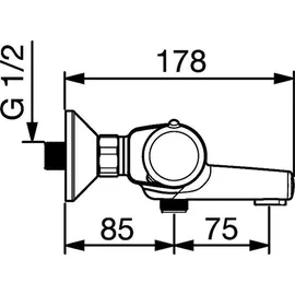 Hansa Hansamicra Thermostat-Wannenbatterie (58162171)
