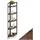 Tectake Eckregal 30 x 30 x 150 cm Dunkelbraun