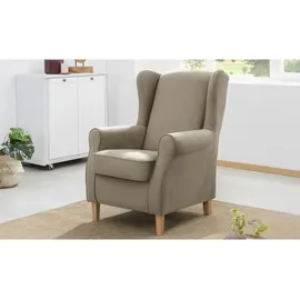 Max Winzer Ohrensessel Lorris Flachgewebe 77 x 103 x 86 cm Braun