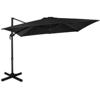 VONROC Sonnenschirm Pisogne 300x300cm - Freischwingender Sonnenschirm – Anthrazit/Schwarz