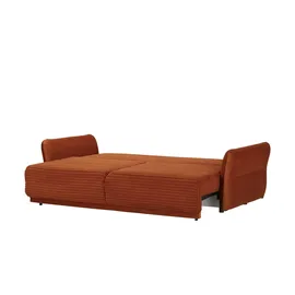 Sofa.de Schlafsofa mit Bettkasten Palermo ¦ orange ¦ Maße (cm): B: 228 H: 94 T: 113.0