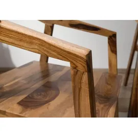 MASSIVMOEBEL24.DE Esszimmerstuhl Sheesham braun lackiert