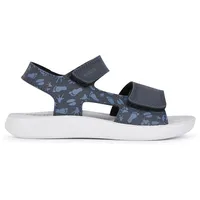 Geox J LIGHTFLOPPY Sandal, Navy/LT Blue, 31 EU