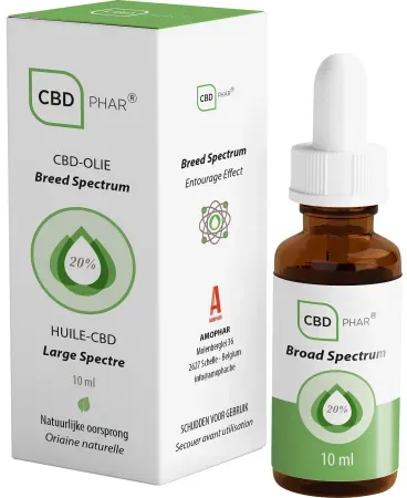 CBD-Phar Öl Breites Spektrum 20% CBD Tropfflasche 10ml