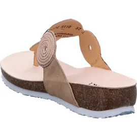 THINK! Damen JULIA chromfrei gegerbte nachhaltige Pantolette, LINEN/KOMBI 4010