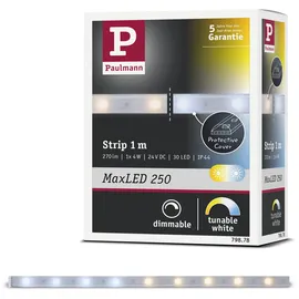 Paulmann MaxLED 250 Stripe 1 m TunW IP44 Cover 2700-6500K 4W 24V Silber Kunststoff