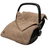 jollein Fußsack Gruppe 0+ 3/5 Punkte Check Knit, Biscuit (025-811-68039)