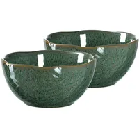 LEONARDO MATERA Keramikschale klein 12 cm grün 2er Set