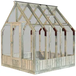 Palmako Gewächshaus / Pavillon / Glashaus Emilia 5,4  m2 - 18 mm Grau kesseldruckimprägniert