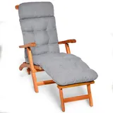 Beautissu Deckchair Auflage 200 x 50 x 8 cm grau 1 St.