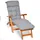 Beautissu Deckchair Auflage 200 x 50 x 8 cm grau 1 St.