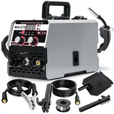 iondelce 3 in 1 Schweißgerät, 250A 220V MIG/MMA/TIG Schweissgerät mit digitaler LED-Anzeige, Fülldraht Schweißgerät Ohne Gas mit Brenner und Draht für Anfänger und Profis