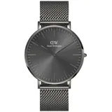 Daniel Wellington Classic Mesh Graphite graphite grau- graphite grau-mesh 40mm Silber