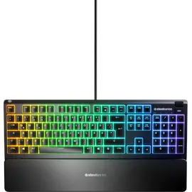 SteelSeries Apex 3 RGB Gaming Tastatur DE schwarz (64797)