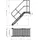 Hailo Professional Hailo Plattformtreppe wandmontiert Neigung 45° Stufenbreite 1000 mm 8 Stufen