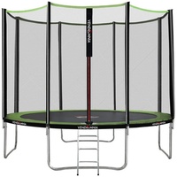 VENDOMNIA Fitnesstrampolin Gartentrampoline mit Sicherheitsnetz, Leiter, Randabdeckung, (Outdoor und Indoor Gartentrampolin mit Zubehör, Fitness Trampoline), 305 cm, Farbwahl grün