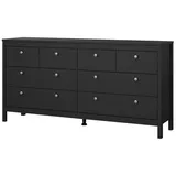 VCM ebuy24 Kommode 8 Schubladen Schwarz Matt