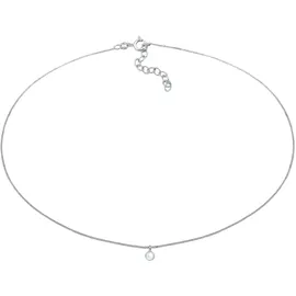 Elli Choker mit Anhänger Mondstein Rund Silber