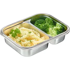 Westmark Edelstahl Lunch Box Frischhaltedose, geteilt, 450 280 ml