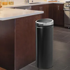 Homcom Sensor-Mülleimer 50 l Schwarz