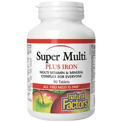 Natural Factors Super Multi Plus Iron (90 Tabletten)