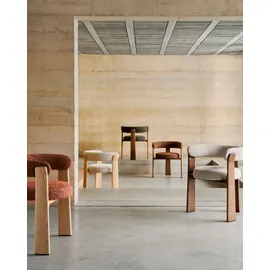 Kave Home 2er-Set Kave Home Stuhl Granite Stoff Grün