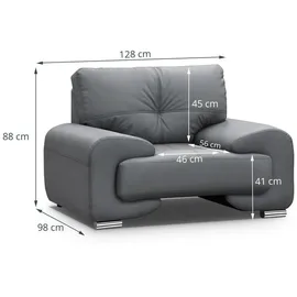 beautysofa RELAXSESSEL Omega grau