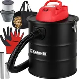 Kaminer Aschesauger 15 L 1200 W 20 kPa mit HEPA Filter und Blasfunktion Aluminium/Metall Rot/Schwarz