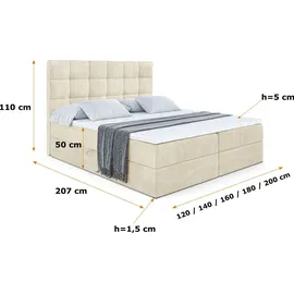 altdecor Boxbett 140 x 200 cm H4 Beige