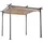 Outsunny Pergola Pergola mit Schiebedach 3 x 3 m beige