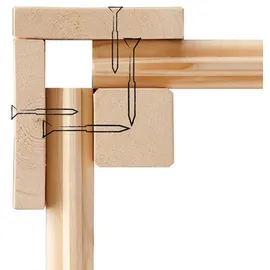 Woodfeeling Stockach 4 2,42 x 2,42 m terragrau Doppelflügeltür