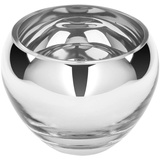Fink COLORE Teelichthalter Glas Gold spülmaschinengeeignet, Größe: 9 cm, Durchmesser: 12 cm, 115050, Silber, 9 x 12 cm