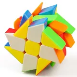 MoYu Meilong 3x3 Windmill Cube - stickerless Zauberwürfel Speedcube Magic Cub...