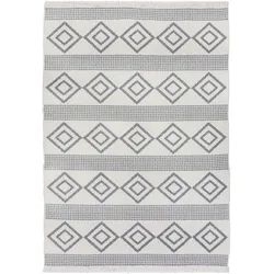Kadima Design Nachhaltiger Wohnzimmer Teppich `Spey Gail`, 100% Mischfasern - Farbe: Grau-Beige, 160x230 cm