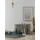 SalesFever Polsterhocker Cord-Optik 80 x 42 x 40 cm Hellgrau/Schwarz
